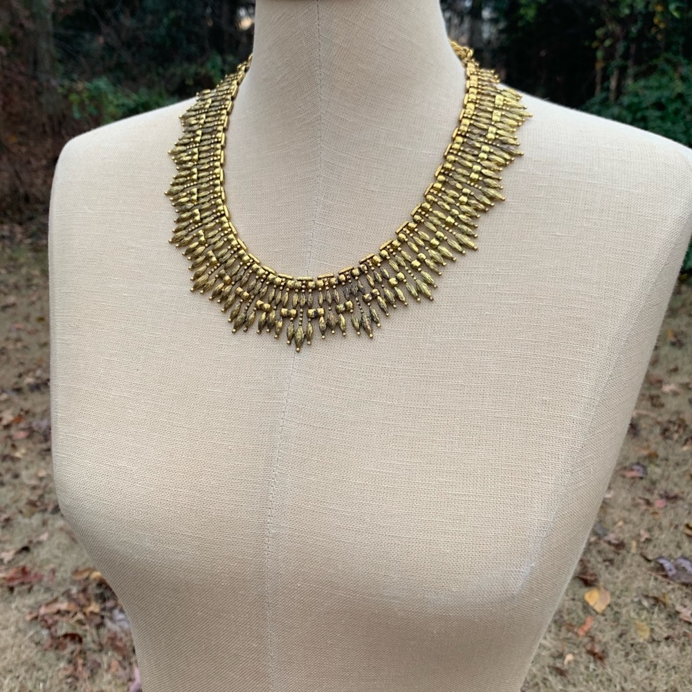 Metal Sunburst Collar Necklace - Picture 4 of 10